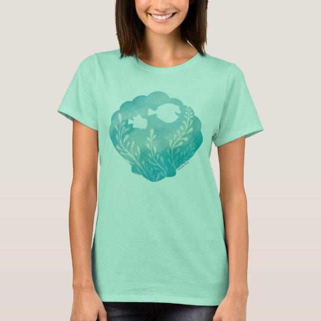 Dory & Nemo | Watercolor Shell Graphic T-Shirt (Front)