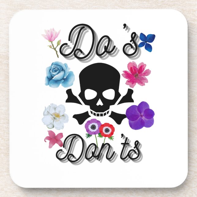 Do's and Don'ts Beverage Coaster (Front)