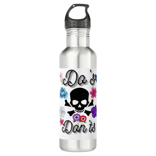 Do's and Don'ts Stainless Steel Water Bottle (Front)
