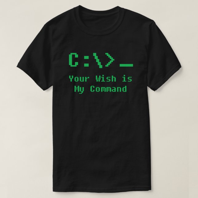 DOS Command Prompt T-Shirt (Design Front)