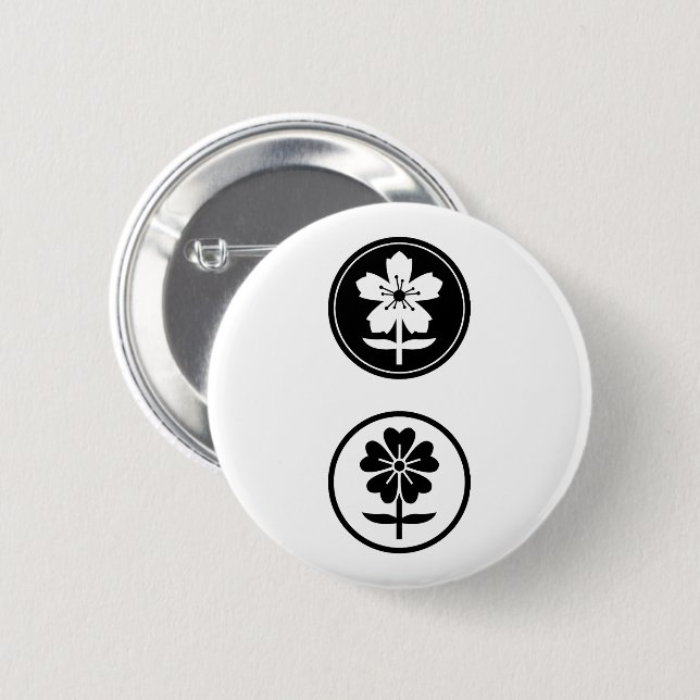 dos flores button (Front & Back)