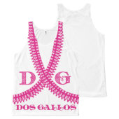 Dos Gallos Bullet Belt Tank - Hot Pink (Front and Back)