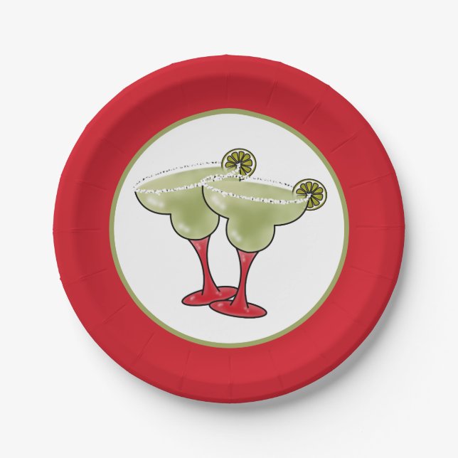 Dos Margaritas Paper Plates (Front)