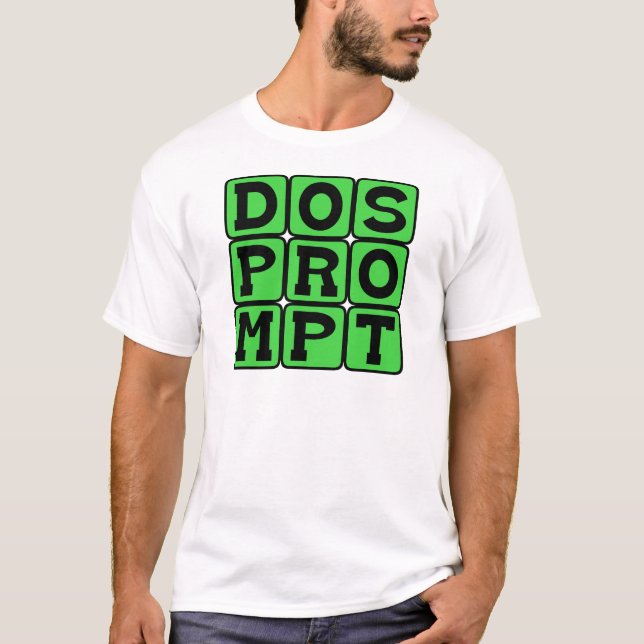 Dos Prompt, Programming Language T-Shirt (Front)