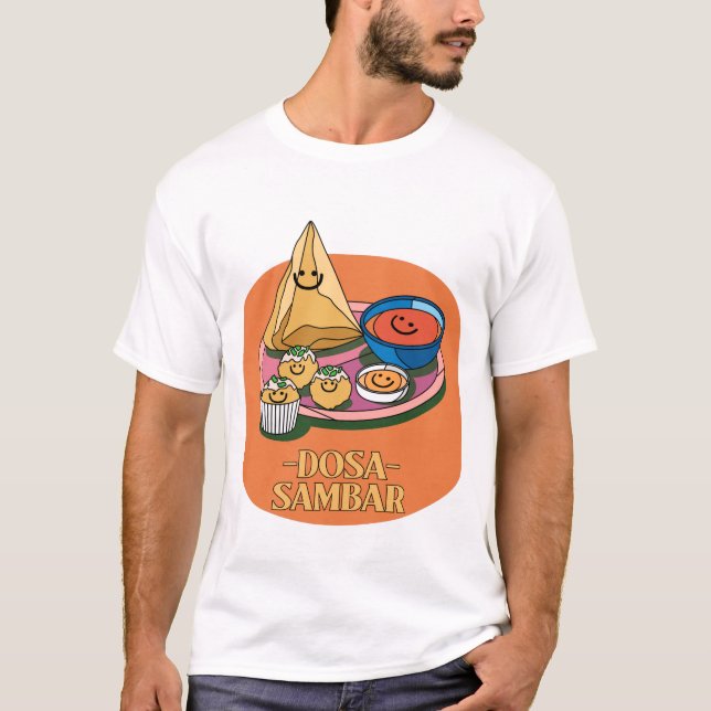 Dosa Sambar - Indian Food Lovers T-Shirt (Front)