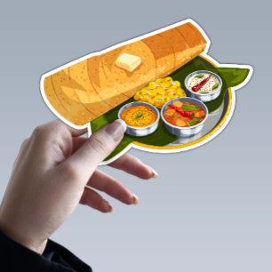 Dosa & Sambar South Indian Foodie Sticker