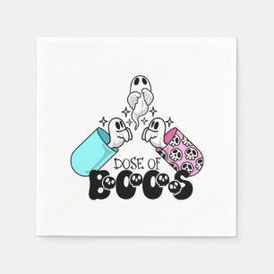 Dose of Boos Funny Ghost Medical Halloween Napkins