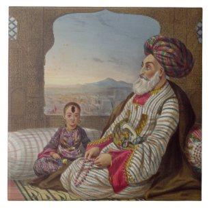 Dost Mahommed (1793-1863) King of Caubul and his Y Ceramic Tile