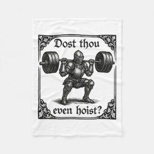 Dost Thou Even Hoist Funny Gothic Deadlifting Gym Fleece Blanket