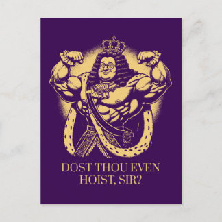 Dost Thou Even Hoist, Sir?" Funny Louis XIV Gym Postcard