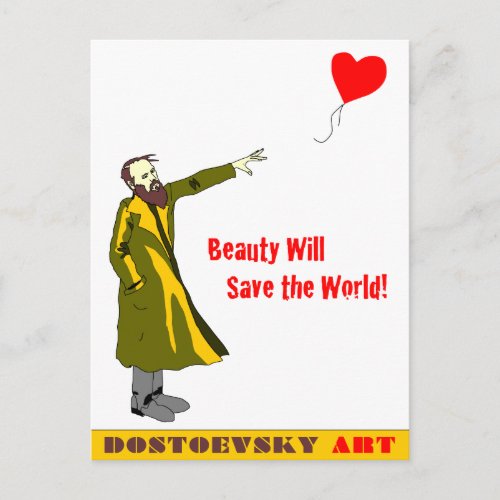 Dostoevsky Art Banksy postcard