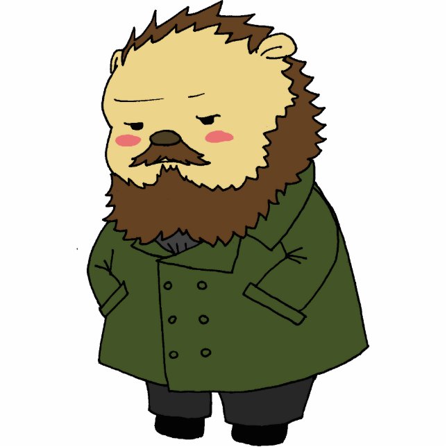 Dostoevsky hedgehog  desk sculpture (Front)