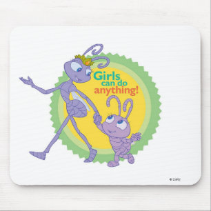 Dot and Princess Atta "Girls can do anything!" Mouse Pad