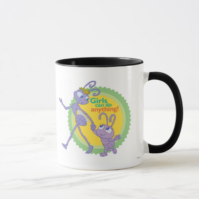 Dot and Princess Atta "Girls can do anything!" Mug (Right)