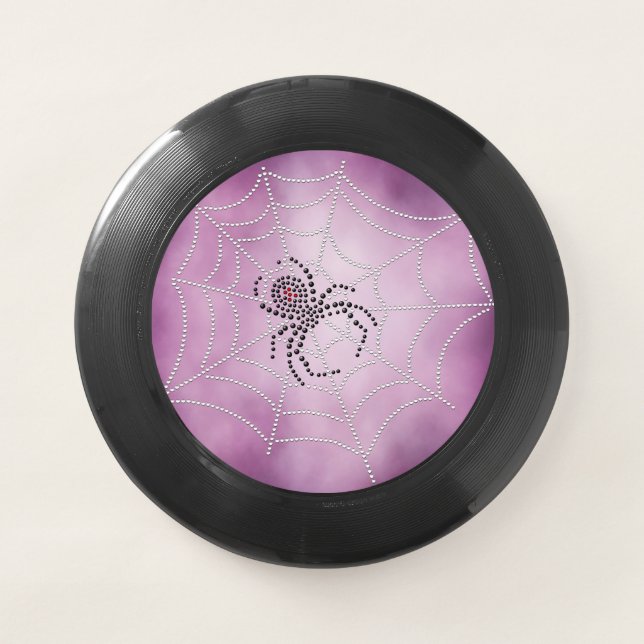 Dot Art Black Widow Spider in Web Wham-O Frisbee (Front)
