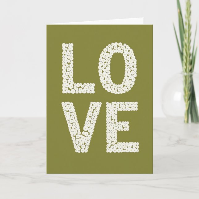 Dot Art Love Greeting Card (Front)