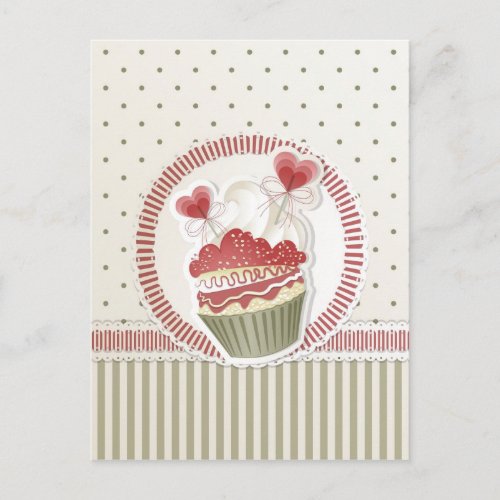 Dot Cupcake Postcard