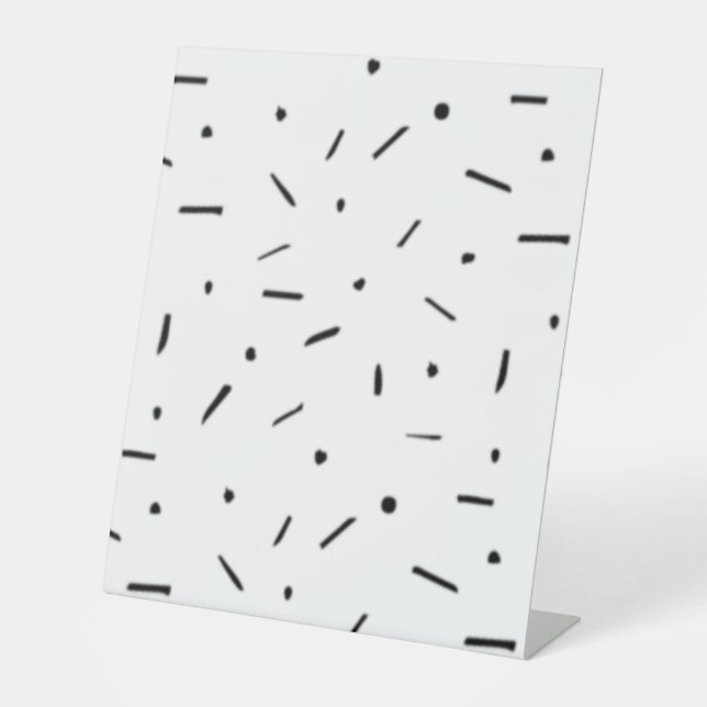 Dot, Dark Grey, Charcoal Pedestal Sign (Front)