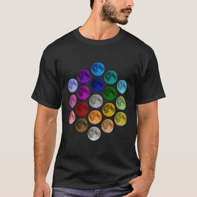 Dot Day Colorful Moon T-Shirt (Front)
