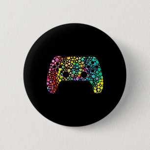 Dot Day Gamers Boy Game Controller Colourful Polka Button