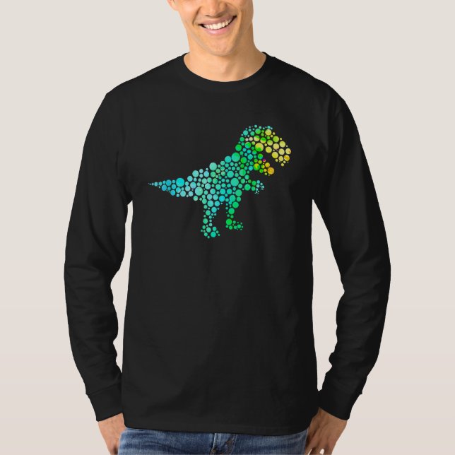 Dot Day Rex Dinosaur  Polka Dot Pattern Internatio T-Shirt (Front)