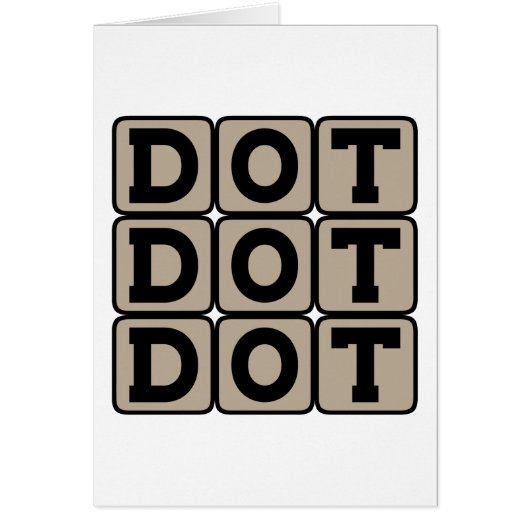 Dot Dot Dot, Ellipsis Cards (Front)