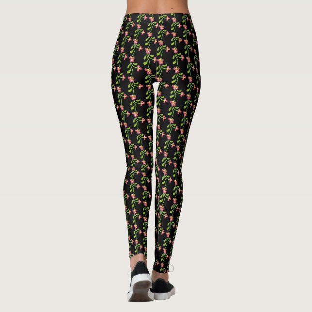 dot flowers leggings (Back)