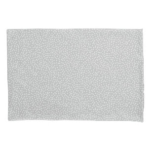 Dot Gray and White Polka Dot Pillowcase