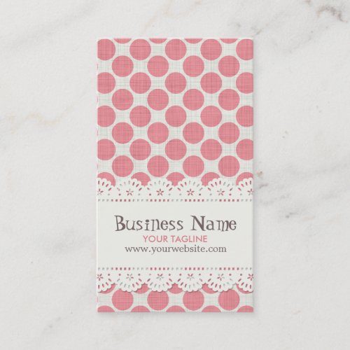 Dot &amp; Lace Pattern Business Card