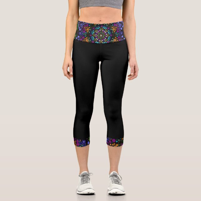 Dot Mandala Capri Leggings (Front)