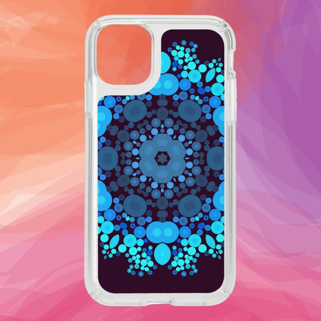 Dot Mandala Flower Blue and Purple Speck iPhone 11 Case (Creator Uploaded)