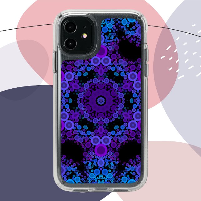 Dot Mandala Flower Blue and Purple Speck iPhone 11 Case (Creator Uploaded)