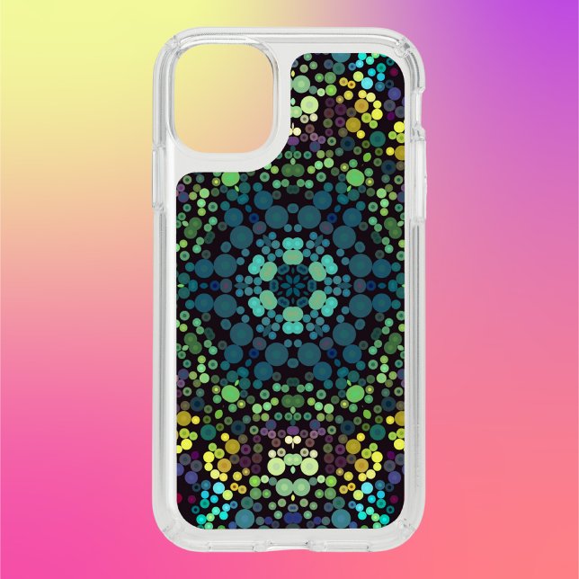 Dot Mandala Flower Blue Yellow and Purple Speck iPhone 11 Case (Creator Uploaded)
