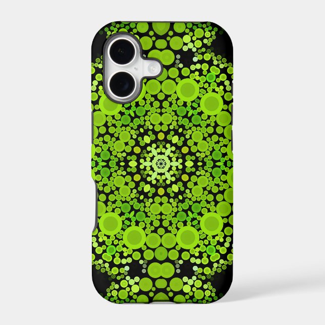Dot Mandala Flower Green Iphone Case (Back)