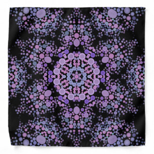 Dot Mandala Flower Pink and Purple Bandana