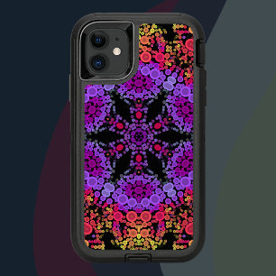 Dot Mandala Flower Purple Orange and Yellow OtterBox Defender iPhone 11 Case