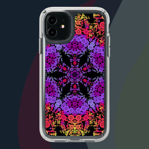 Dot Mandala Flower Purple Orange and Yellow Speck iPhone 11 Case
