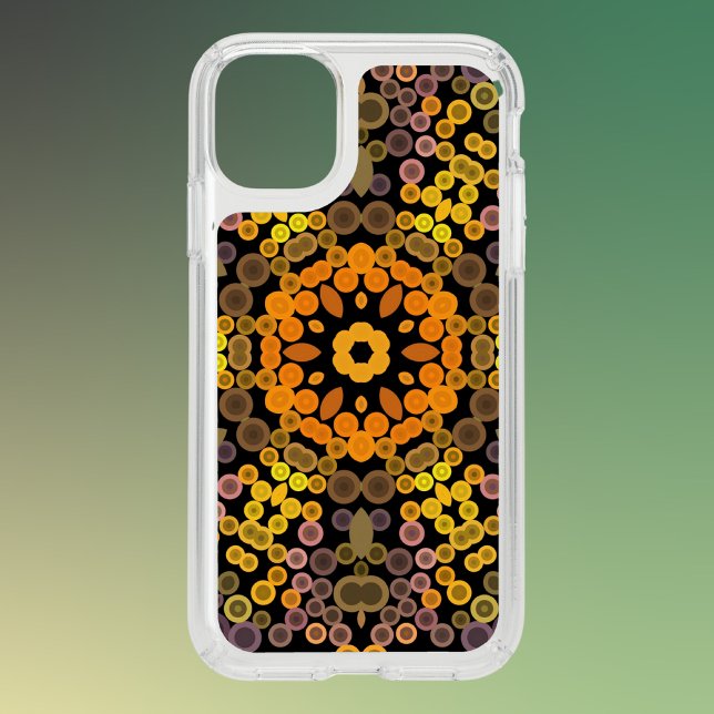 Dot Mandala Flower Yellow and Purple Speck iPhone 11 Case (Creator Uploaded)