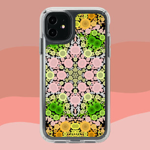 Dot Mandala Flower Yellow Green and Pink Speck iPhone 11 Case