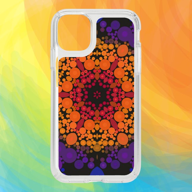 Dot Mandala Flower Yellow Purple and Blue Speck iPhone 11 Case (Creator Uploaded)