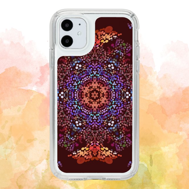 Dot Mandala Orange Blue and Purple Speck iPhone 11 Case (Creator Uploaded)