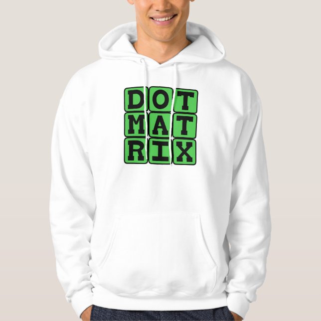 Dot Matrix, Patterned Array Hoodie (Front)