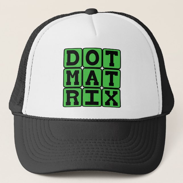 Dot Matrix, Patterned Array Trucker Hat (Front)