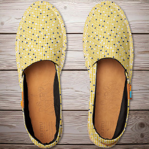 Dot Matrix - Yellow Cream Black Espadrilles