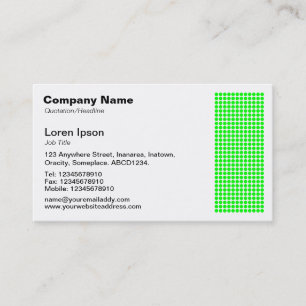 Dot Motif - Green Business Card