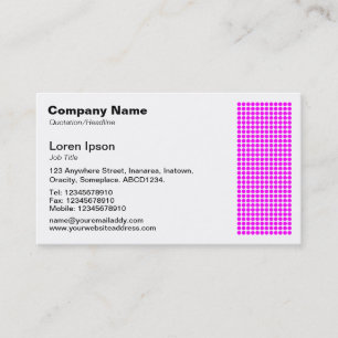 Dot Motif - Magenta Business Card