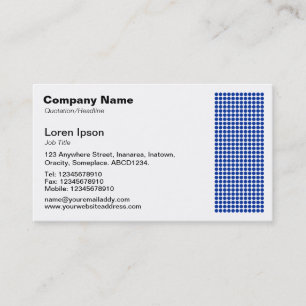 Dot Motif - Navy Blue Business Card