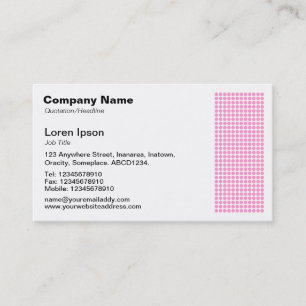 Dot Motif - Pink Business Card
