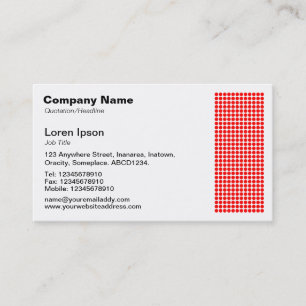 Dot Motif - Red Business Card