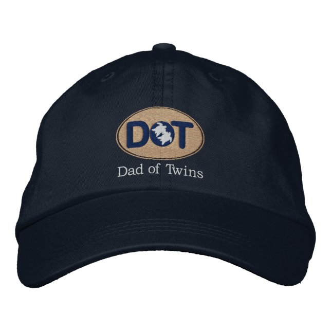 DOT (Oval-Drk) Embroidered Baseball Cap (Front)